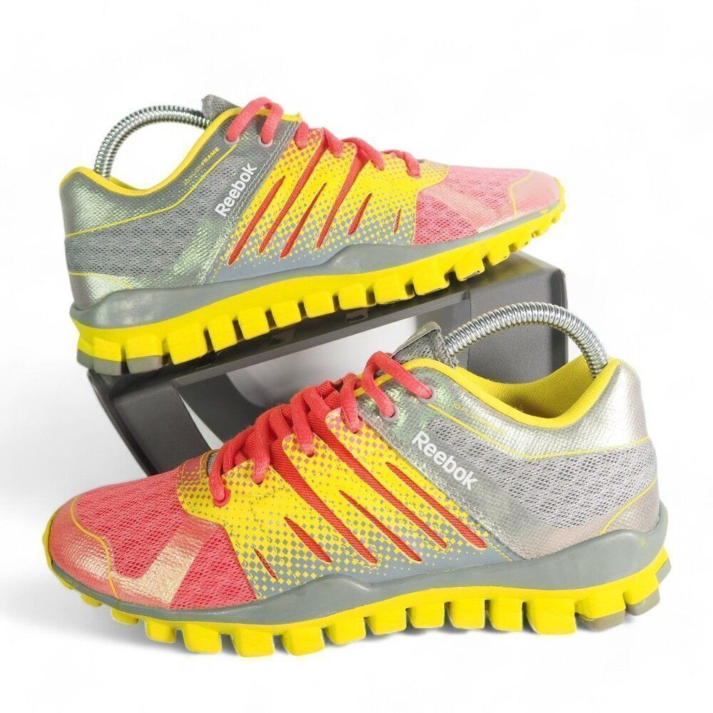 Reebok Realflex Fitframe Strength TR Training Pink Coral/Yellow V45962 Women's 8